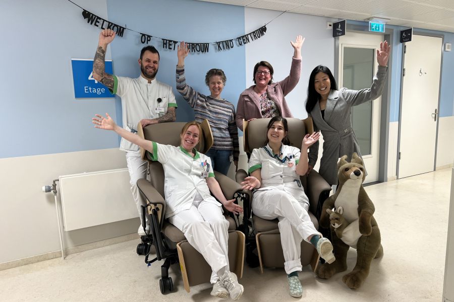 Nieuwe buidelstoelen voor baby’s Groene Hart Ziekenhuis